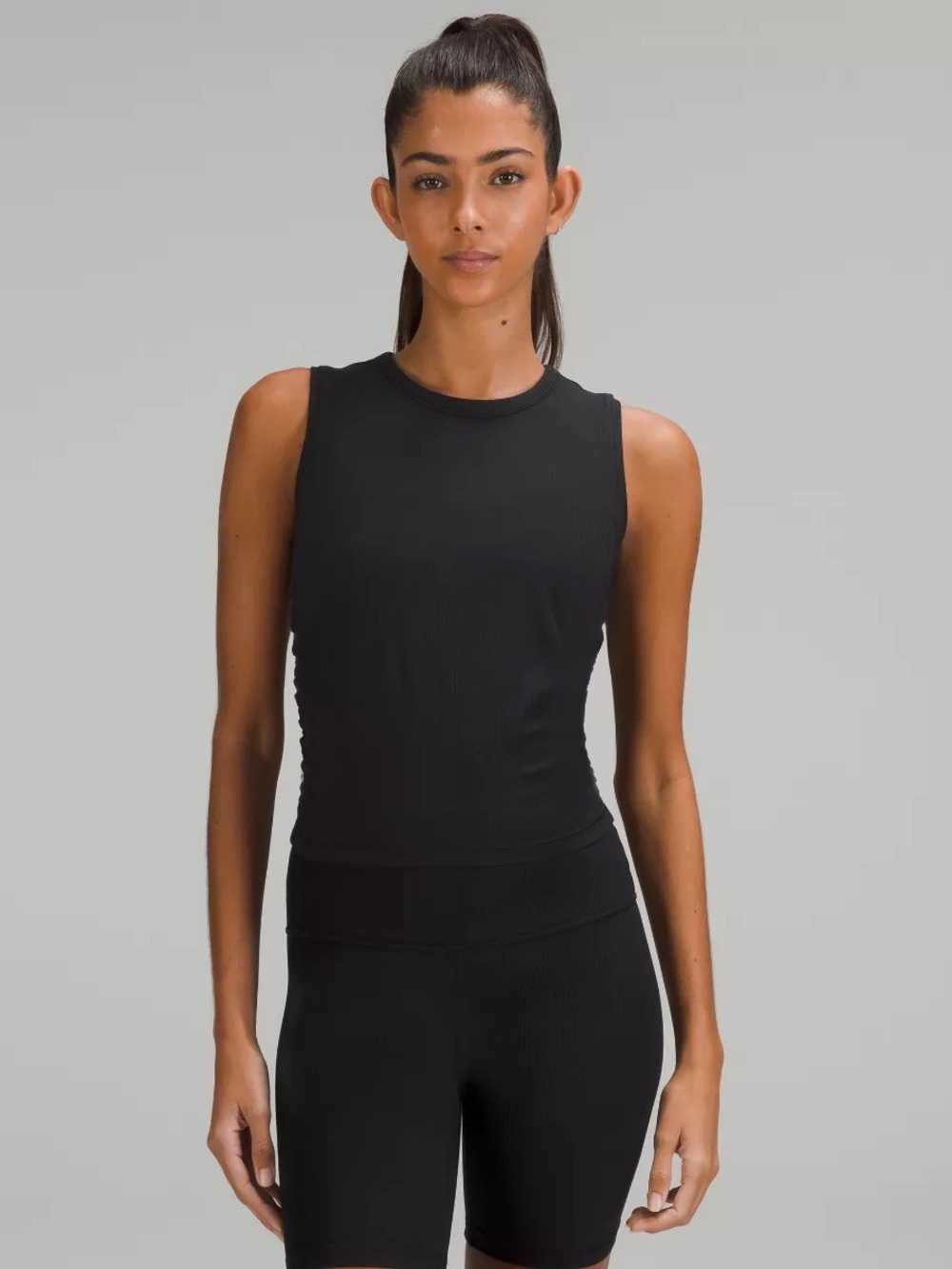 Lululemon. All It Takes Tank. Ribbed Nulu. Black.